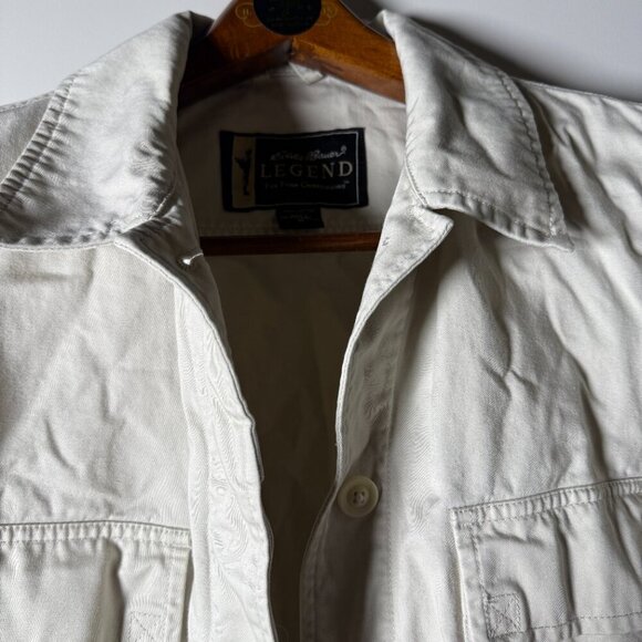 Eddie Bauer Legend 100% Cotton Field Jacket Button Down Light Tan Sz Medium - Picture 6 of 10
